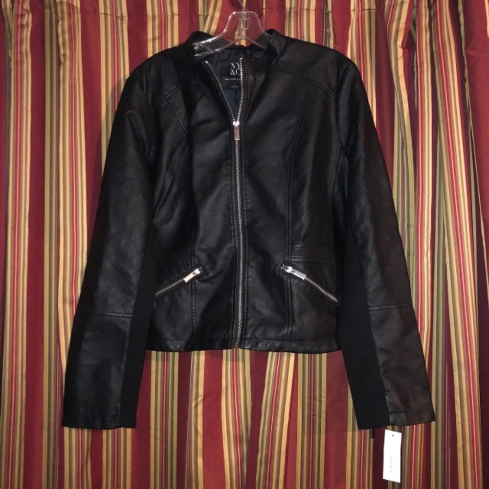 NWT New York & Company faux leather jacket